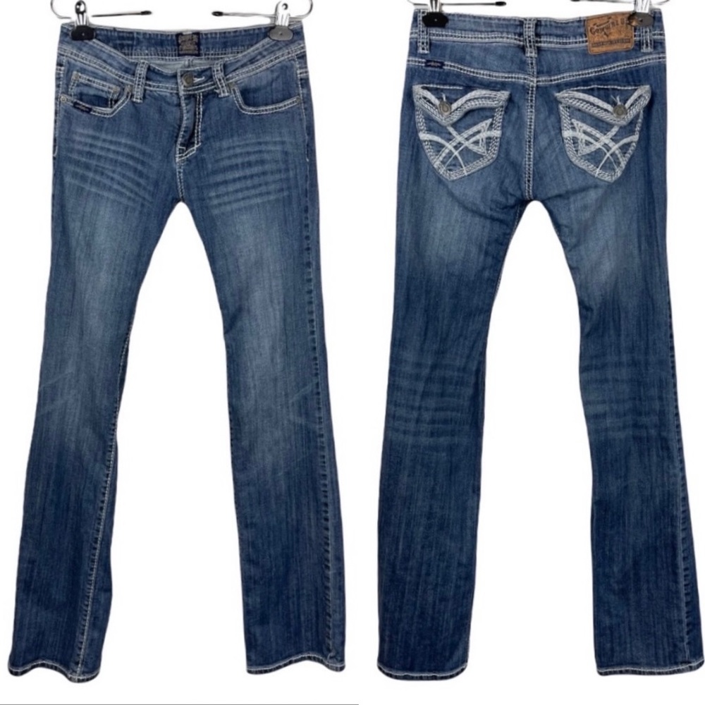 Cowgirl Up Western Wear Bootcut Jeans Don’t Fence Me In Size 28